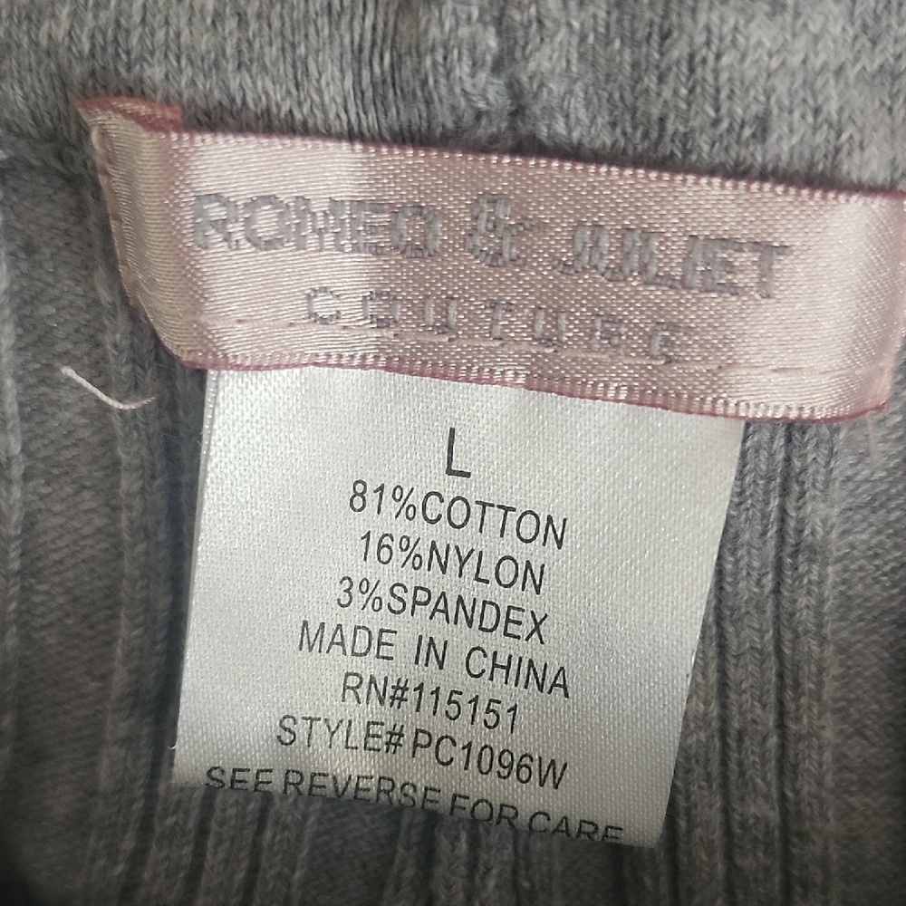 Gray Ribbed Knit Pants - Picture 5 of 5